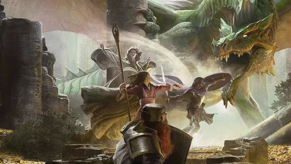 The cover art for the Dungeons & Dragons adventure module, "Lost Mine of Phandelver." Illustrates [alt text].
