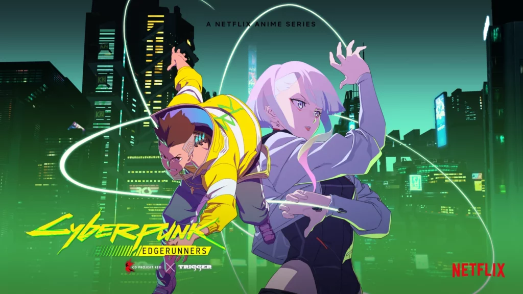 Promotional image for the Cyberpunk: Edgerunners series.