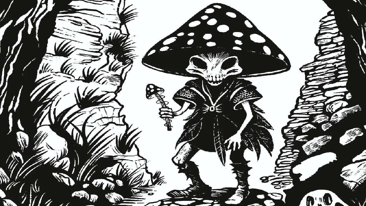 ShadowdarkFungibold Arcane Library art of a fungibold