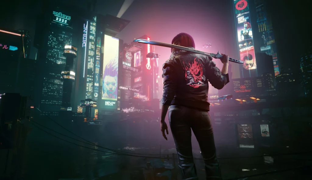 The midnight neon glow of Night City.