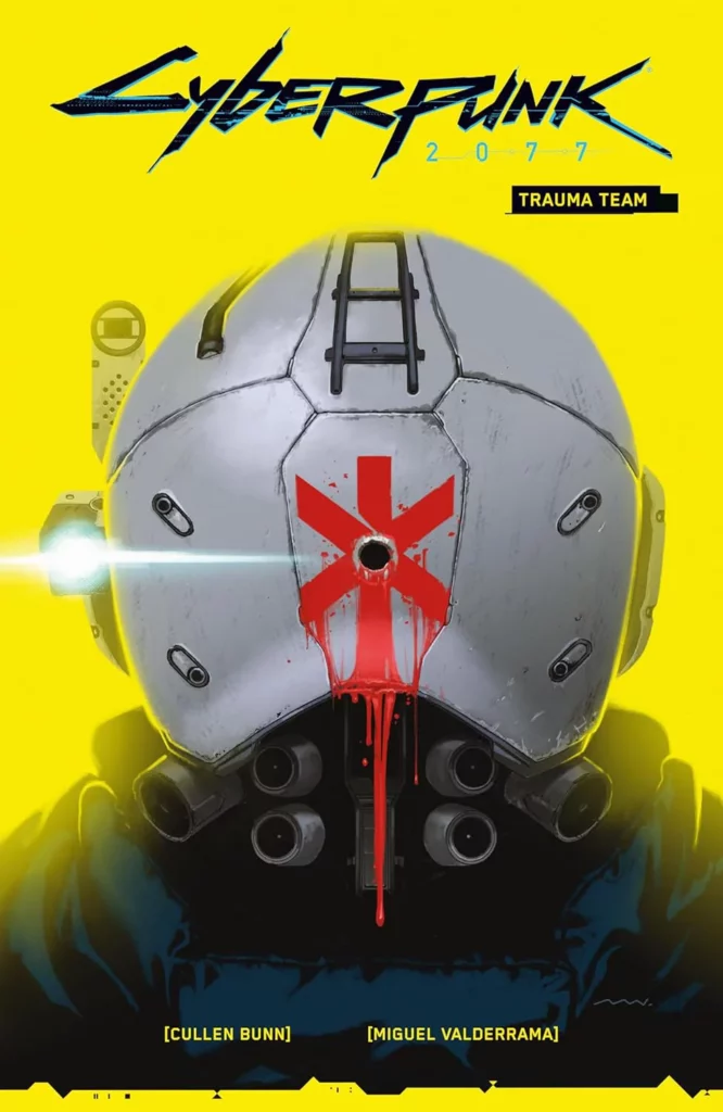 Cyberpunk: Trauma Team. Front page of the comic.