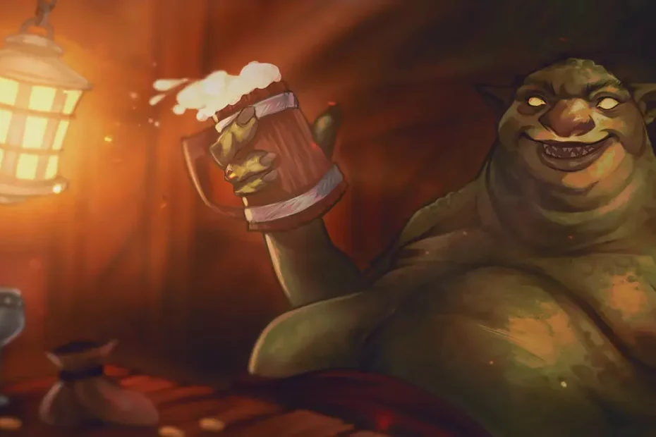 A 2D digital painting of a fat ogre. Made with Sketchbook Pro. Illustrates the concept of the "quantum ogre."
