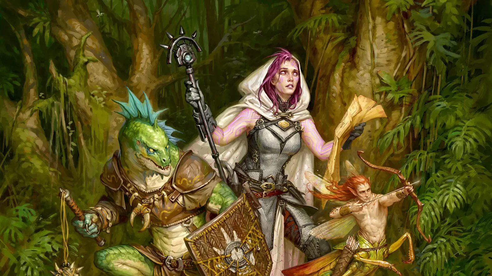 Cover art for Pathfinder Lost Omens: Ancestry Guide by Paizo Inc., 2020. Keywords: Pathfinder 2E.