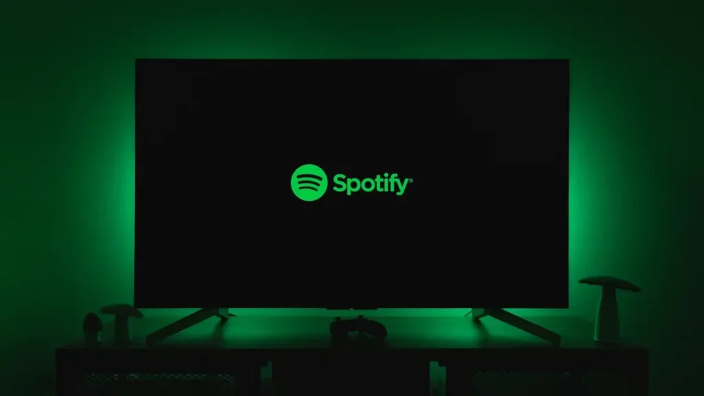 Listening to Spotify on a TV. Season of Ghosts